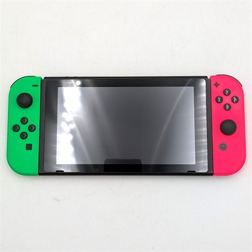 Nintendo Switch - Neon Green og Neon Pink - Konsol - 2019 Model - SNR XKJ40014976625 (B Grade) (Genbrug)